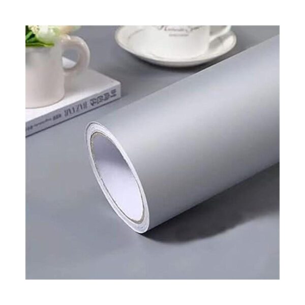 Papel tapiz gris autoadhesivo con film fácil de aplicar