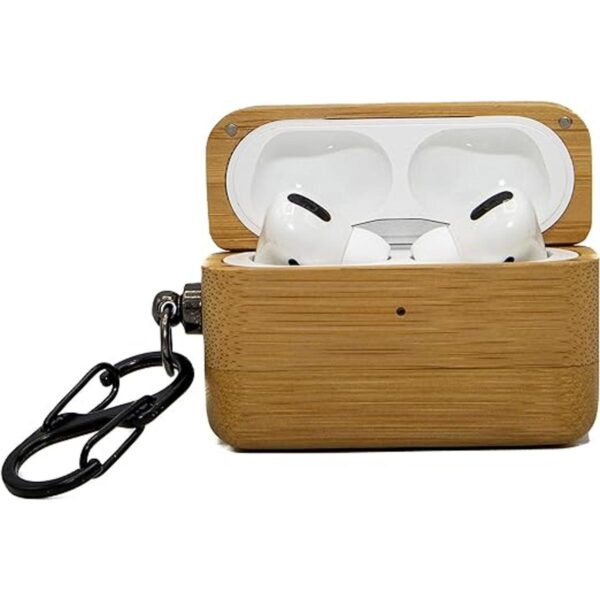 Funda de madera natural para Airpods Funda protectora