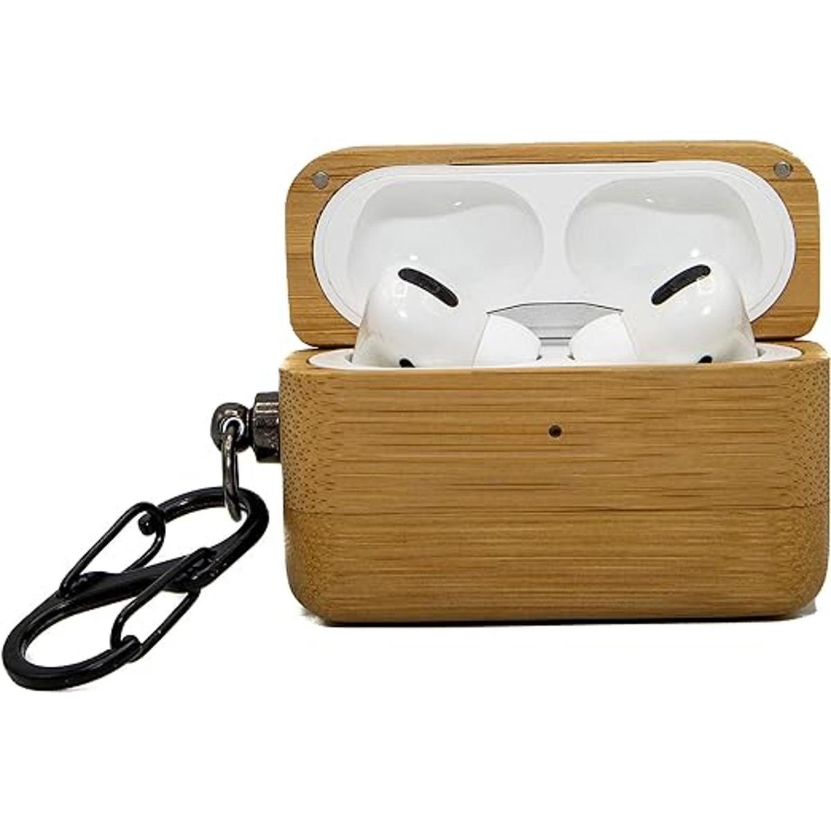 Funda de madera natural para Airpods Funda protectora