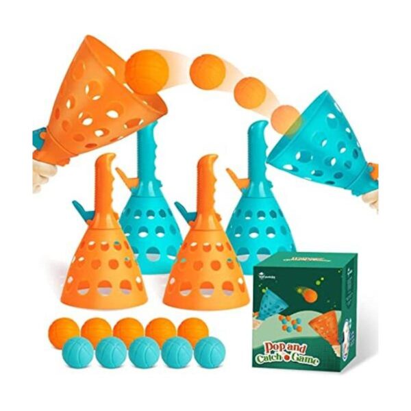 Juego de pelota Pop and Catch con 10 bolas y 4 cestas de_1
