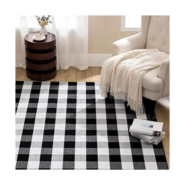 joybest Buffalo Alfombra a cuadros de 4 x 6 pies_1