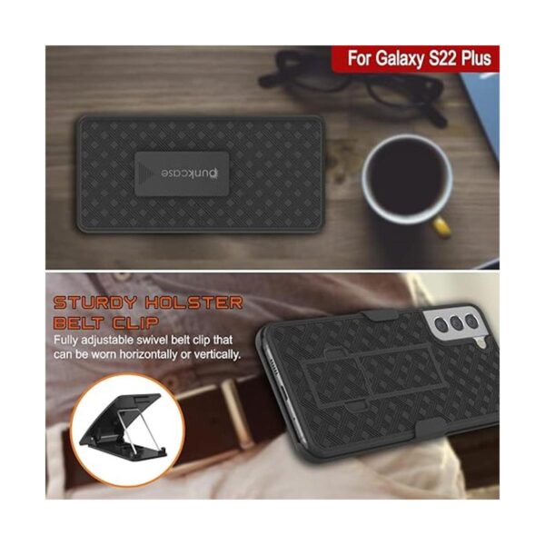 PunkCase Funda para Galaxy S22 Plus con clip para cinturón_3