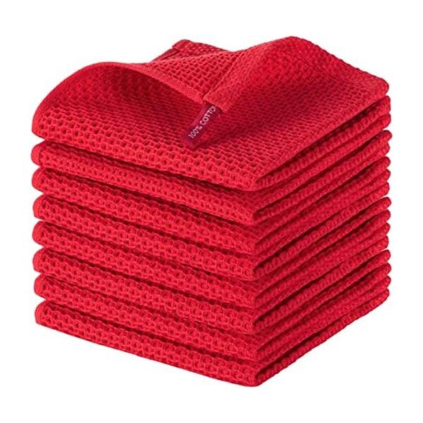 joybest Cotton Kitchen Dish Cloths 8Pack Waffle Weave