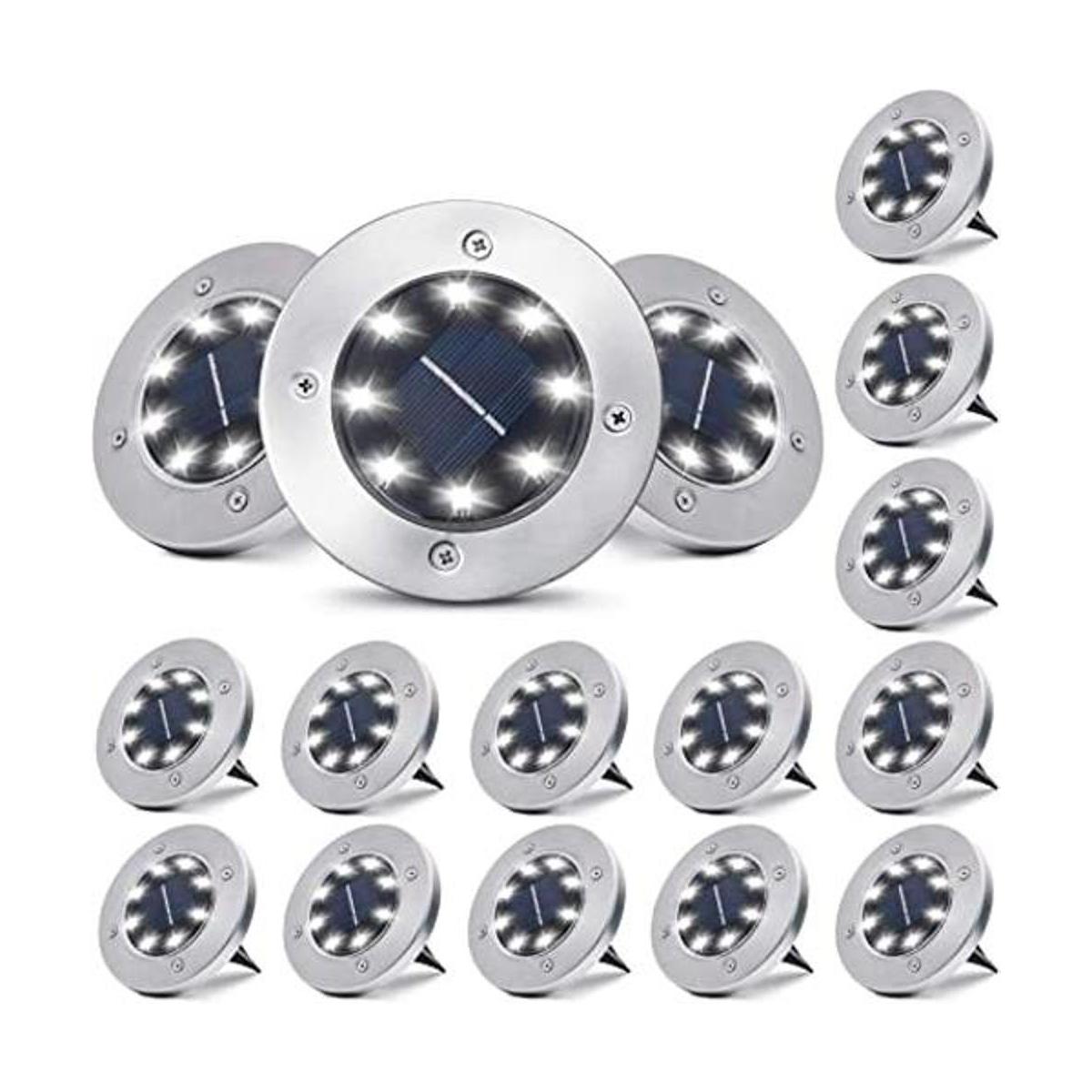 Luces solares de tierra paquete de 16 unidades 8 luces