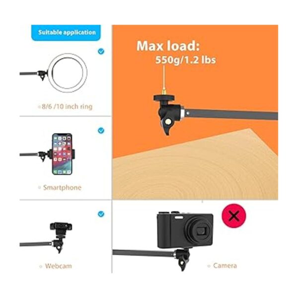 Soporte de trípode largo para iPhone con cámara web_3