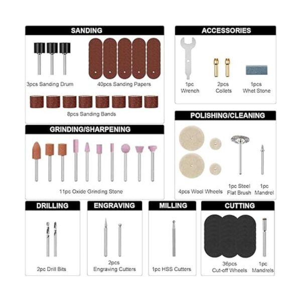 POPULO Kit de herramientas rotativas inalámbricas de 12 V_2