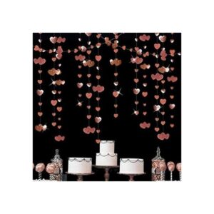 Guirnalda de corazón de oro rosa de 52 pies para colgar_1