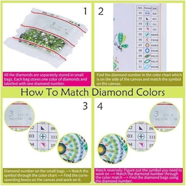 Kit de pintura de diamante de mariposa marcapáginas