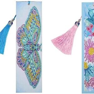 Kit de pintura de diamante de mariposa marcapáginas