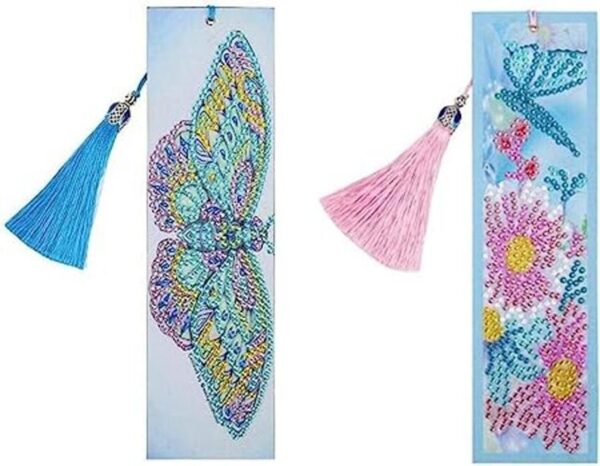 Kit de pintura de diamante de mariposa marcapáginas