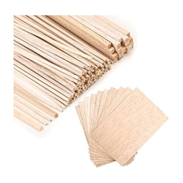 150 varillas de madera balsa de madera dura cuadradas de