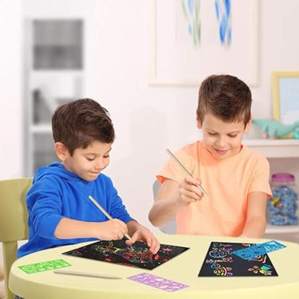 Papel artístico de rascar Pigipigi para niños 59 piezas_3