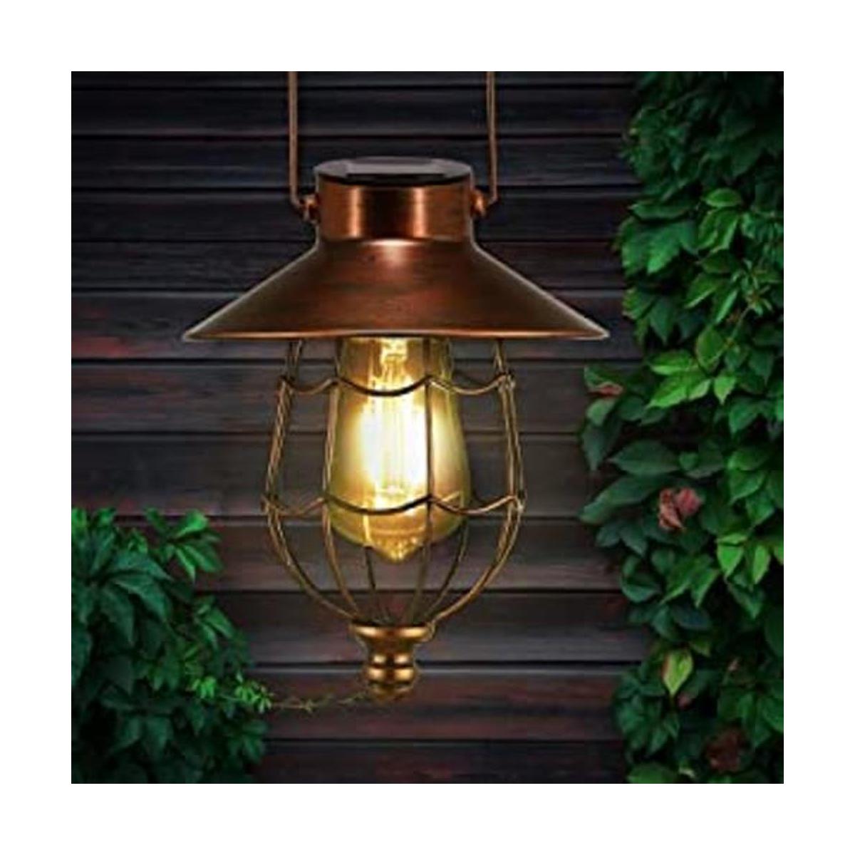 Faroles solares colgantes de metal vintage para