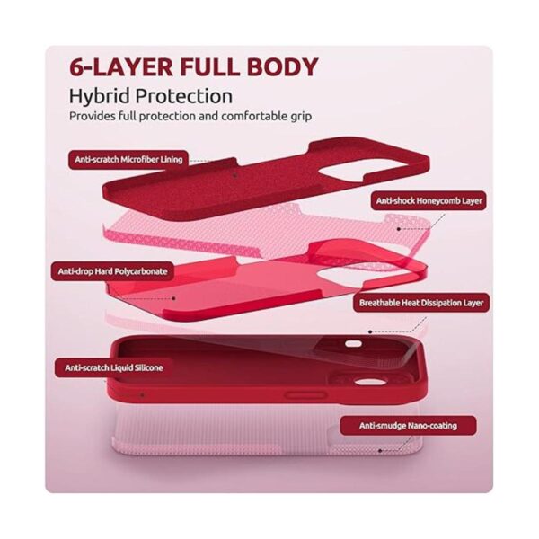 pcgaga Funda de silicona líquida para iPhone 14 Pro Max_5