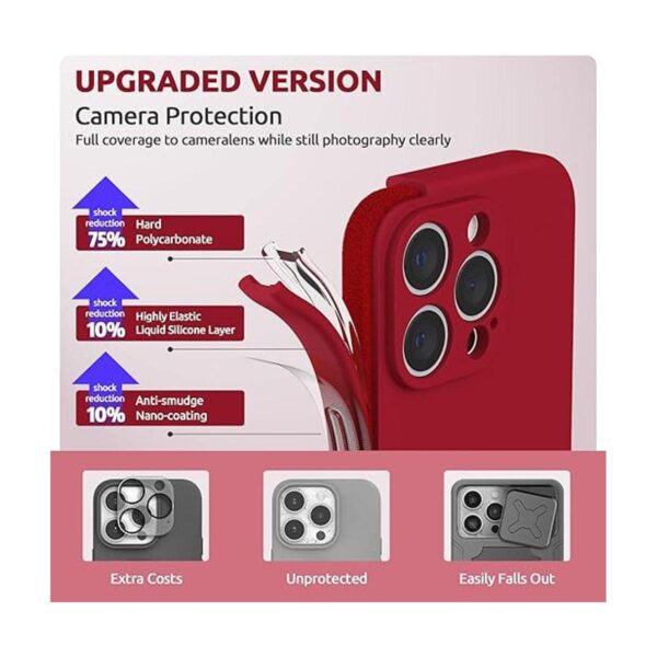 pcgaga Funda de silicona líquida para iPhone 14 Pro Max_4