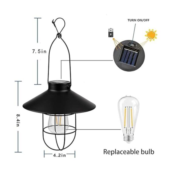 pearlstar Solar Lantern Outdoor Hanging Light Metal Solar_2