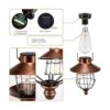 Faroles solares colgantes de metal vintage para_5