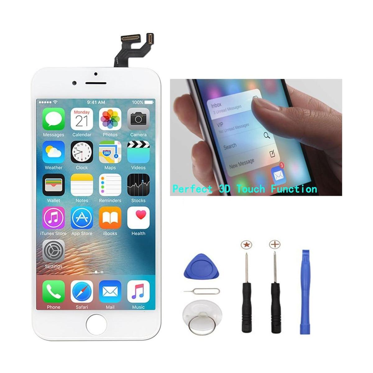 Pantalla LCD de repuesto blanca compatible con iPhone 6S