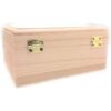 Caja rectangular de madera sin terminar de 12 piezas con