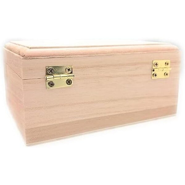 Caja rectangular de madera sin terminar de 12 piezas con
