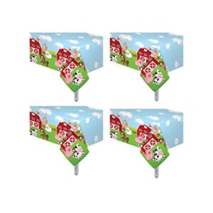 Paquete de 4 fundas de mesa para casa de granja_1