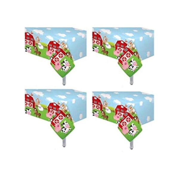 Paquete de 4 fundas de mesa para casa de granja_1