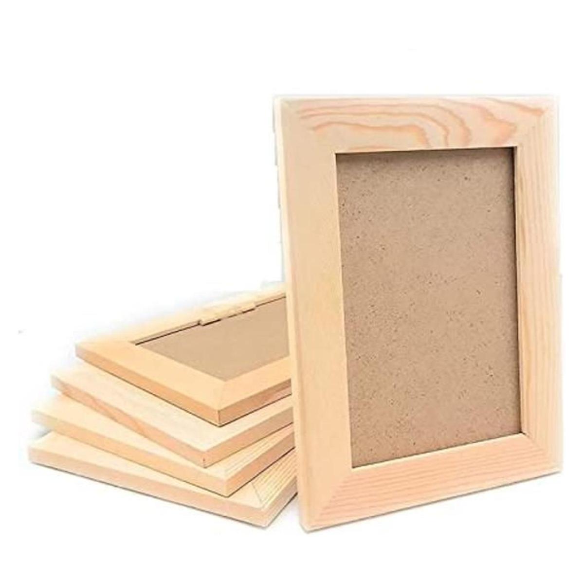 Paquete de 12 marcos de fotos de madera maciza sin