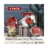 Okasion Juego de 4 fundas de almohada decorativas de 18 x