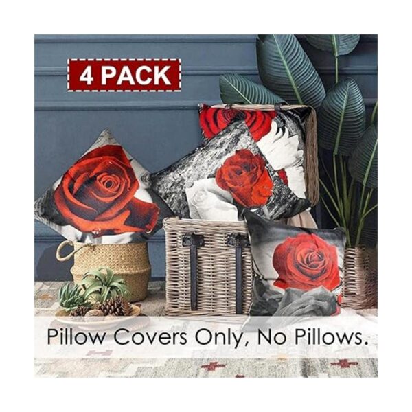 Okasion Juego de 4 fundas de almohada decorativas de 18 x