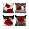 Okasion Juego de 4 fundas de almohada decorativas de 18 x