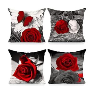 Okasion Juego de 4 fundas de almohada decorativas de 18 x