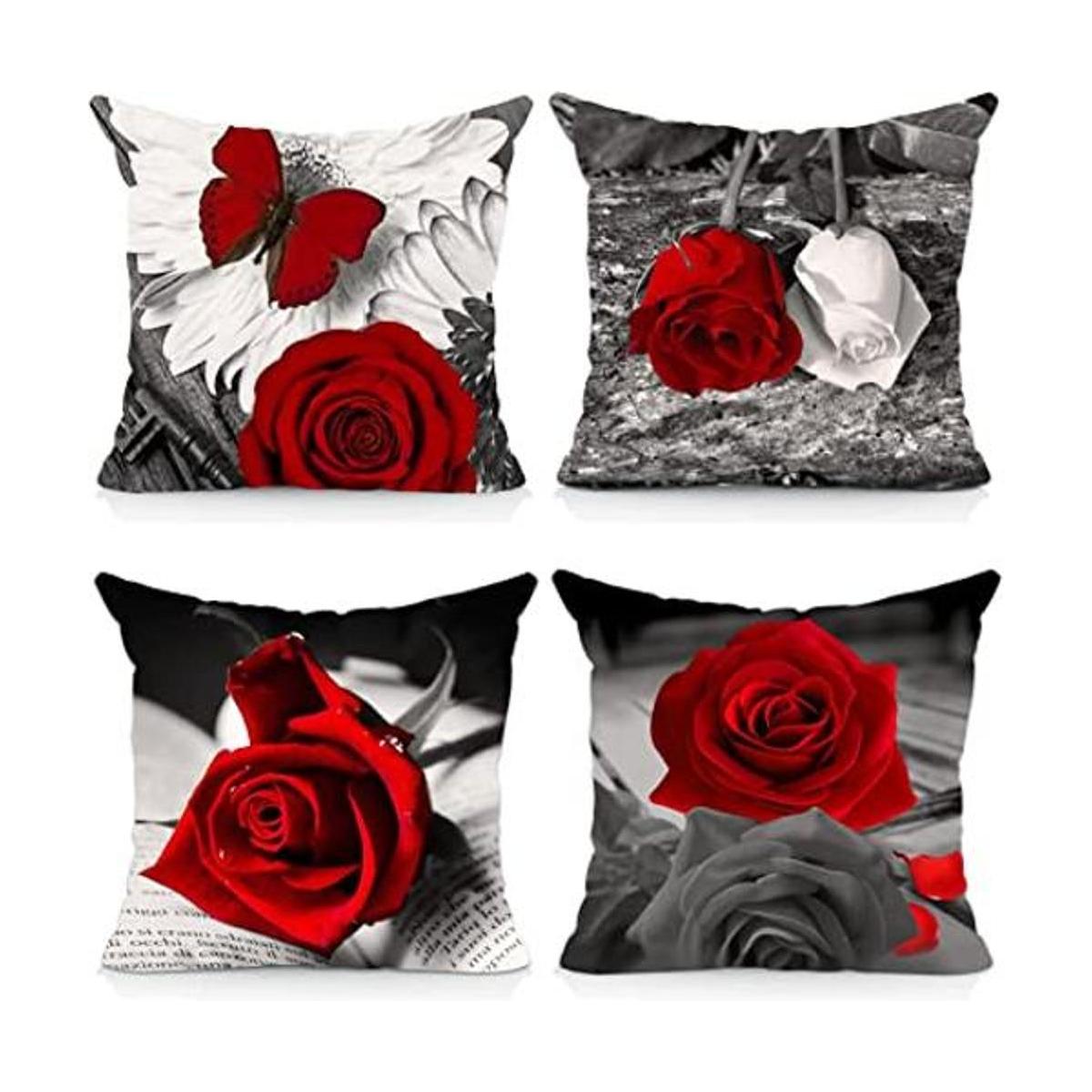 Okasion Juego de 4 fundas de almohada decorativas de 18 x