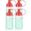 oiununo Botellas de boca ancha paquete de 4 botellas de