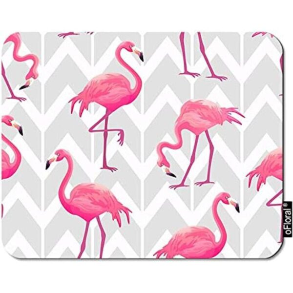 oFloral Flamingo Alfombrilla de ratón para juegos diseño_1
