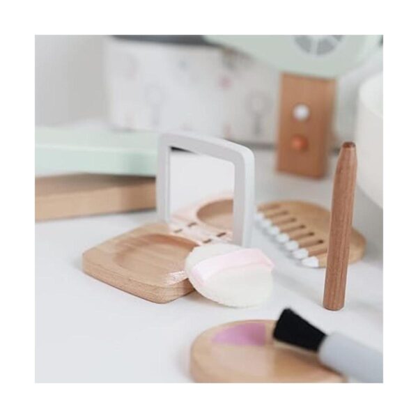 nunukids Juego de juguetes de maquillaje de madera de_5