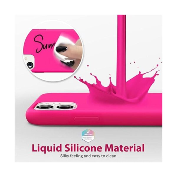 Oakxco Funda de silicona para iPhone 11 con protector de_4