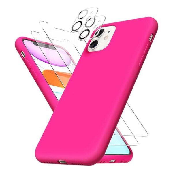 Oakxco Funda de silicona para iPhone 11 con protector de_1
