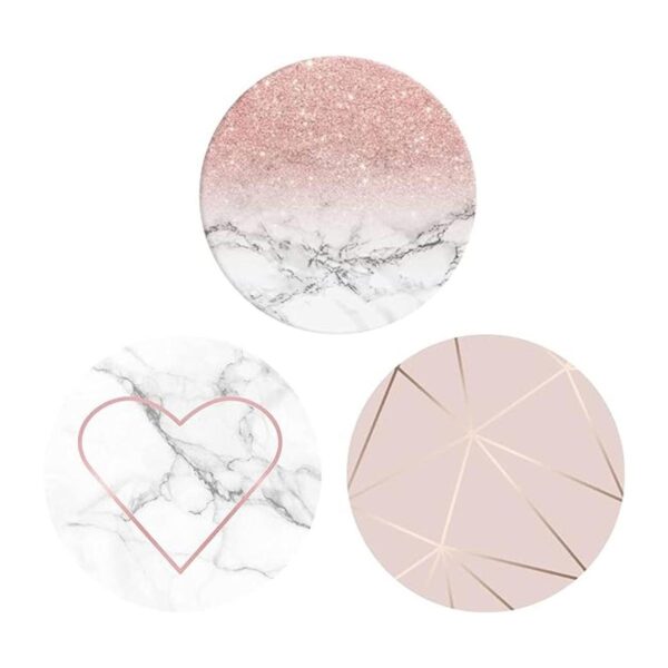 Soporte para teléfono celular diseño de corazón rosa_1