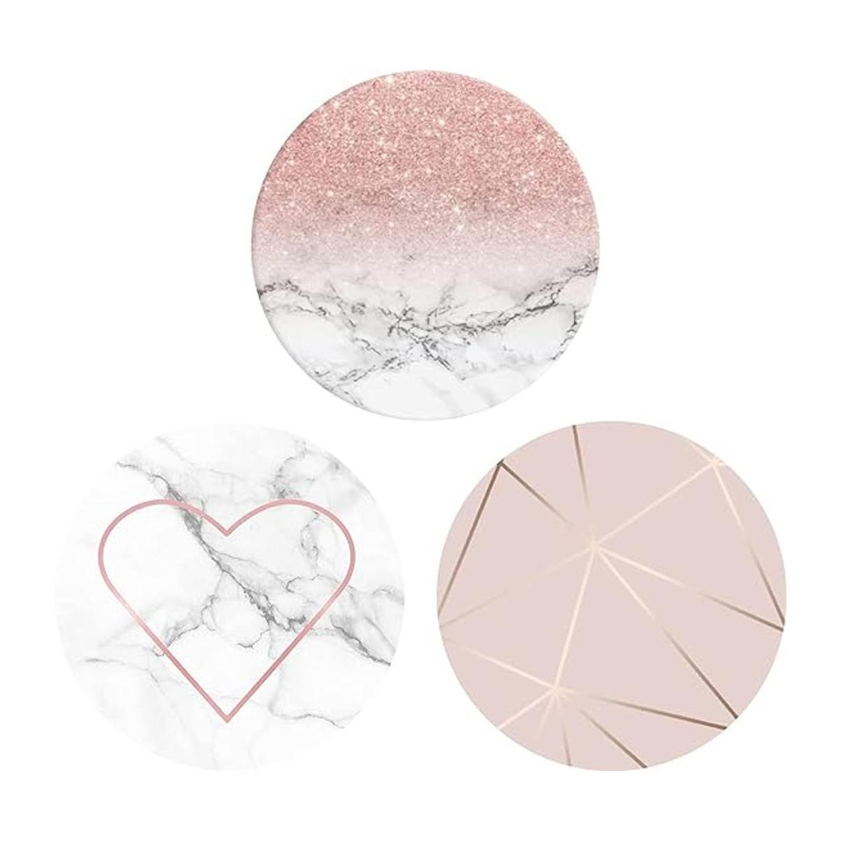 Soporte para teléfono celular diseño de corazón rosa