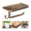 Fredysu Soporte de papel higiénico de bronce envejecido