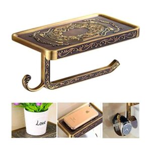 Fredysu Soporte de papel higiénico de bronce envejecido