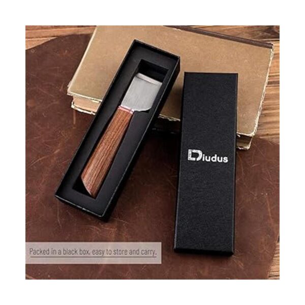 Cuchillo de corte de cuero con mango de madera cuchillo
