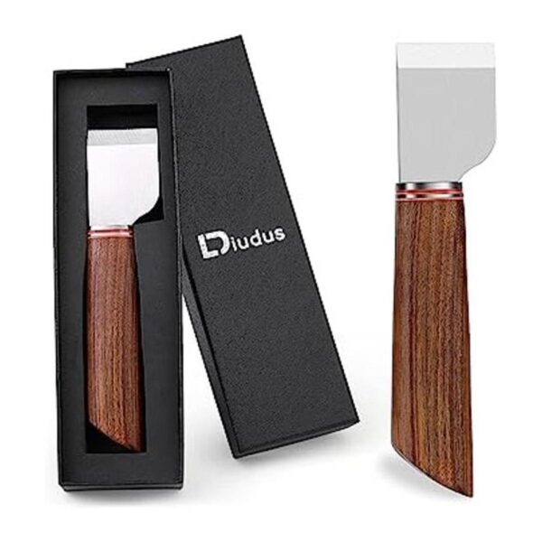 Cuchillo de corte de cuero con mango de madera cuchillo