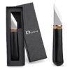 DIUDUS Cuchillo de corte de cuero con mango de madera_1