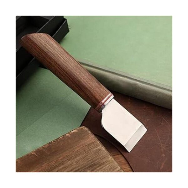 Cuchillo de corte de cuero con mango de madera cuchillo