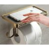 Fredysu Soporte de papel higiénico de bronce envejecido