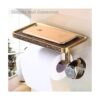 Fredysu Soporte de papel higiénico de bronce envejecido