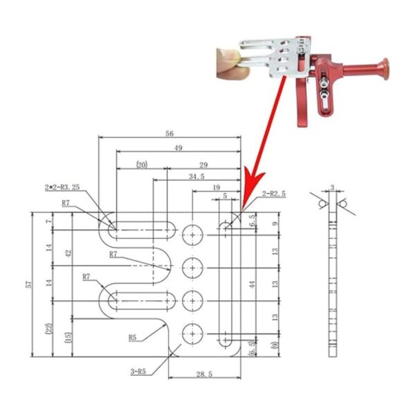 Manija de extensión de obturador adaptador de montaje de_3