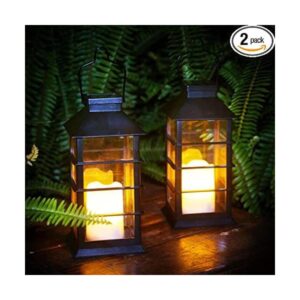 newvivid Paquete de 2 linternas colgantes para jardín al_1