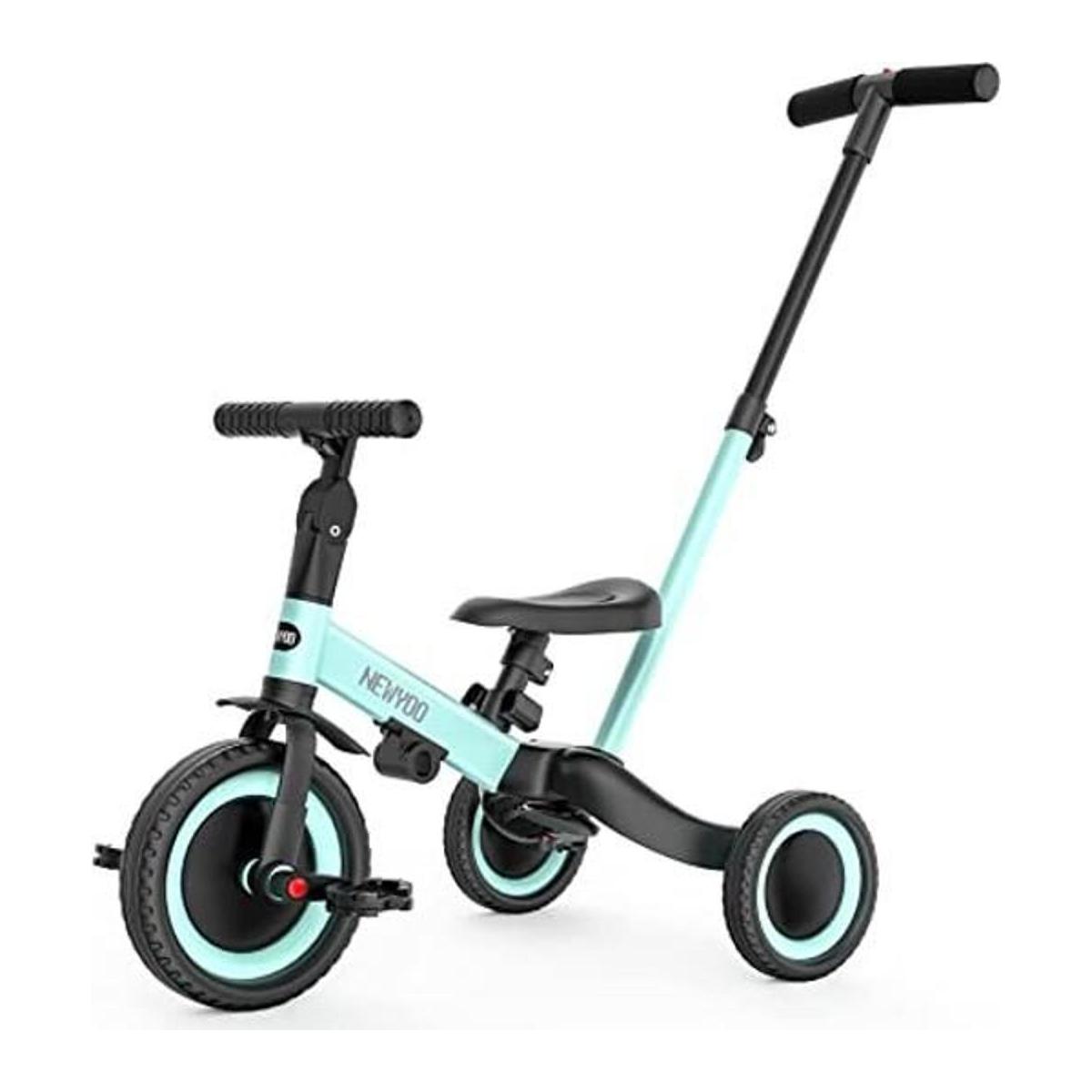 newyoo Triciclo 5 en 1 para niños pequeños con mango de